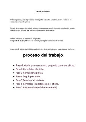 Detalle De Labores