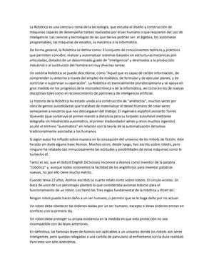 La Robótica Es Una Ciencia O Rama De La Tecnología