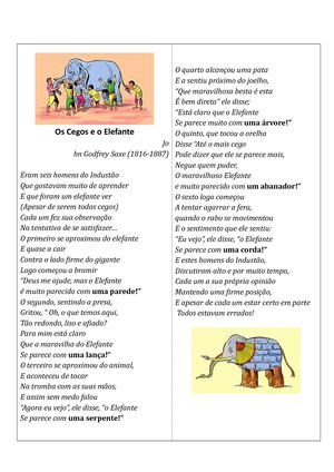 Os Cegos E O Elefante
