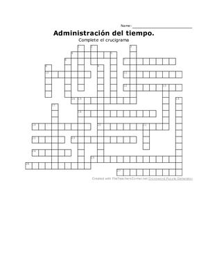 Administración Del Tiempo