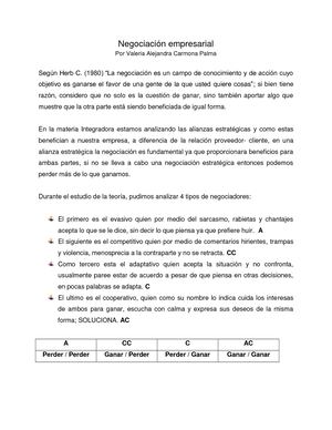 Negociación Empresarial