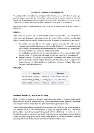 Vectores Informatica