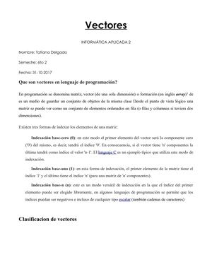 Vectores