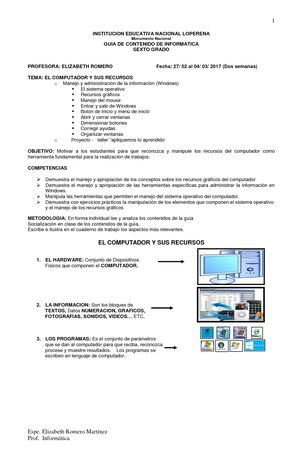 Guia Recursos Del Computador 2017