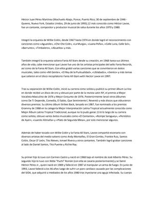 Biografia Héctor Juan Pérez Martínez Daniela Vasquez