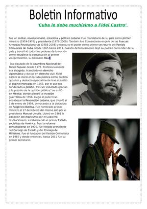 Cuba Le Debe Muchísimo A Fidel Castro