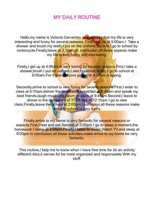 My Daily Rouine Vicky