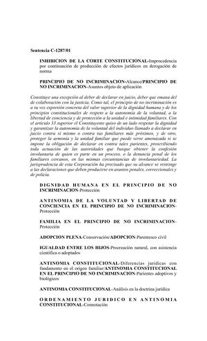 Sentencia C 1287 01