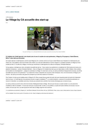 Saint Etienne Le Village By Ca Accueille Des Start Up 27 10 2017leprogres
