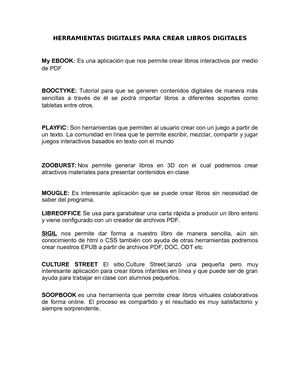 Herramientas Digitales Para Crear Libros Digitales