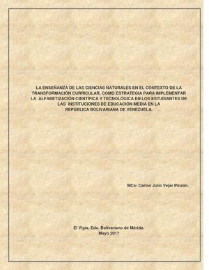 La Enseñanza De Las Ciencias Naturales En El Contexto De La Transformación Curricular222