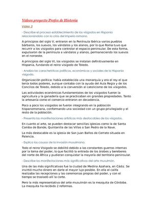 Vídeos Proyecto Profes De Historia