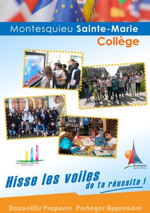 Plaquette du Collège Montesquieu Sainte-Marie