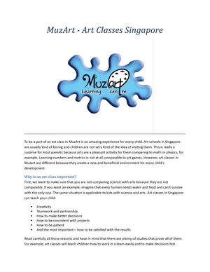 Art Classes Singapore From Muz Art