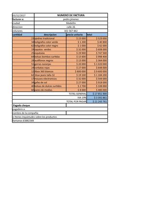 Factura Juan Sebastian Linares