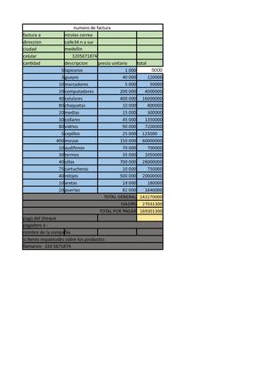 Tabal De Excel Nicolas Correa S