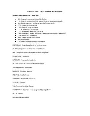 Glosario Transporte Maritimo