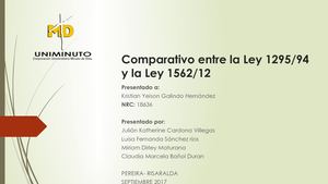 Comparativo Entre La Ley 1295