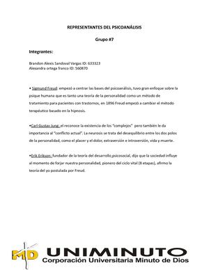 Representantes Del Psicoanálisis