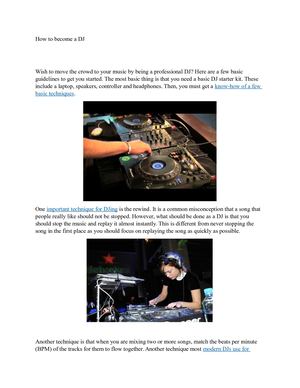 Calam O How To Become A Dj Large