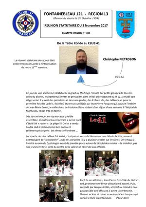 Statutaire Octobre 2017