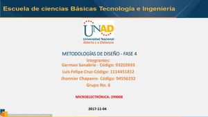 Conclusiones Lecturas Unidad 2 Fase 4 Microelectrónica UNAD