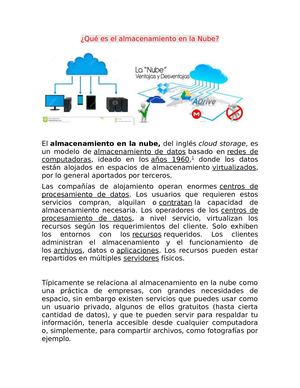 Qué Es El Almacenamiento En La Nube