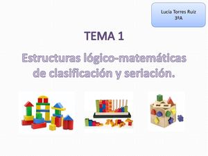 Estructuras Lógico Matemáticas De Clasificación Y Seriación