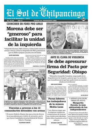 El Sol De Chilpancingo 6 Noviembre 2017 Seccion A