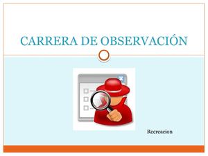 Carrera De Observación
