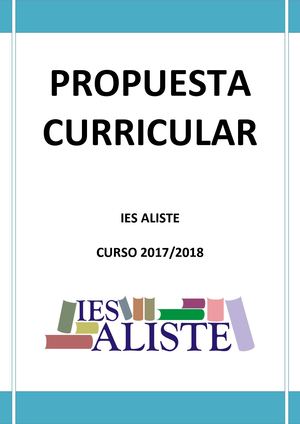 Propuesta Curricular 2017 2018