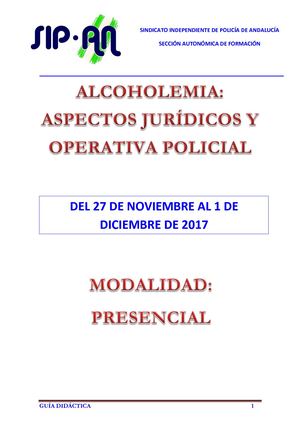 Guia Didactica Curso Alcoholemia Alcala La Real