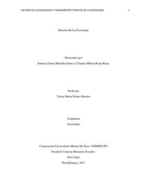 Historia De La Sociologia