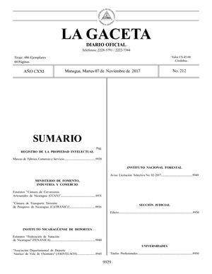 Gaceta No 212 Martes 07 De Noviembre De 2017