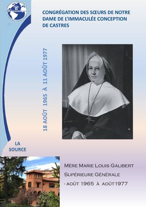 Mère Marie Louis Galibert 11ème Supérieure Générale de la Congrégation