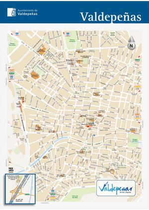 Plano Sitios De Interés de Valdepeñas