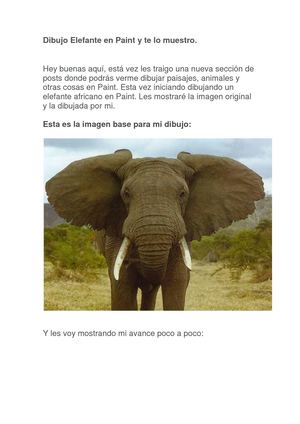 Dibujo Elefante En Paint Y Te Lo Muestro