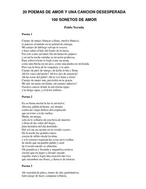 Pablo Neruda 20 Poemas De Amor Anali Marcos