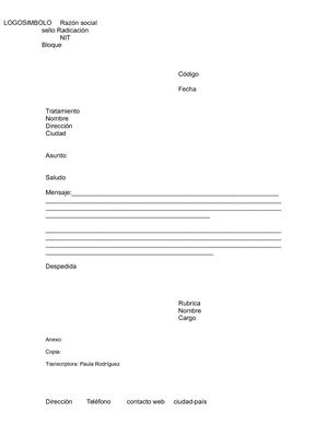 Carta Circular Estilo Bloque