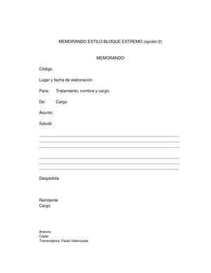 Memorando Opcion 2