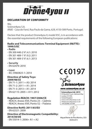 DECLARATION OF CONFORMITY DRONE4YOU II