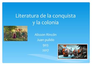 Literatura Colonia Y Colonizacion
