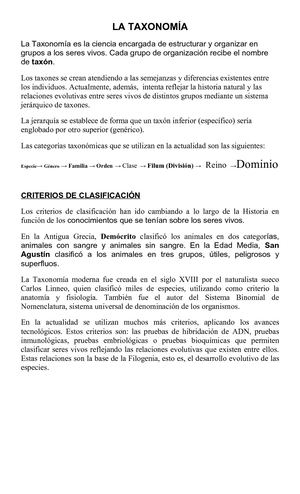 La Taxonomia