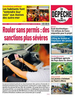 La Dépêche de Tahiti du 9 novembre 2017