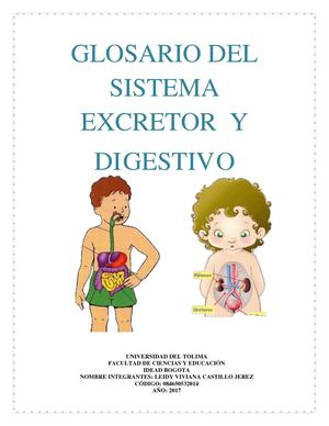 Glosario Del Sistema Excretor 1 Y