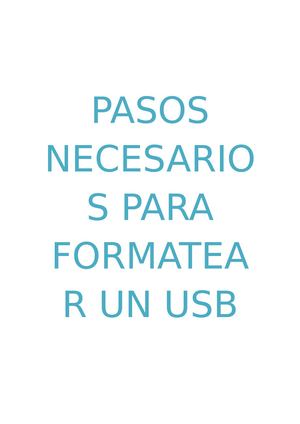 Pasos Necesarios Para Formatear Un Usb