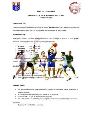 Bases Del Campeonato De Futbol