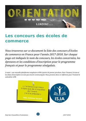 Les Concours Des éColes De Commerce