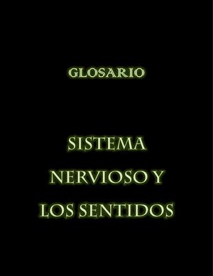 Sistema Nervioso glosario