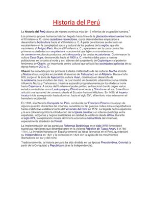 Historia Del Perú